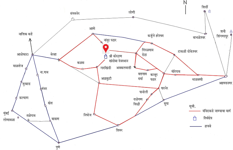 Korthan Khandoba Map